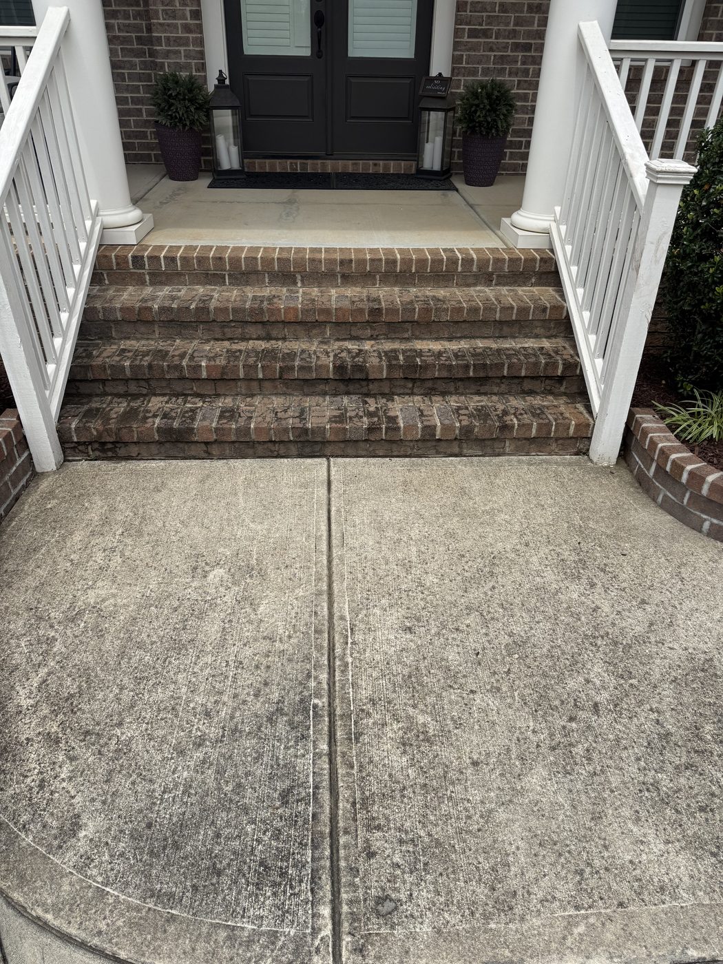 Before pressure washing